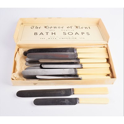15 various Vintage Bone Handled Knives including Walker & Hall and Harrison Bros.