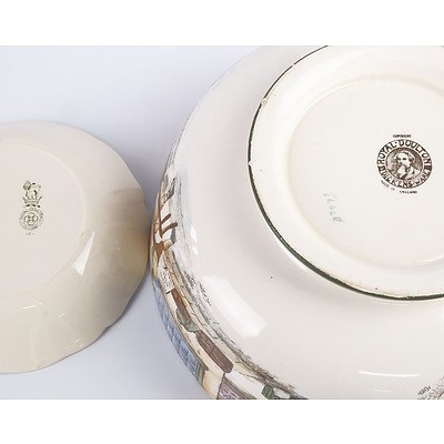 Royal Doulton Dickensware Bowl and a Small Dish