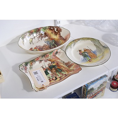 Royal Doulton 'Under the Greenwood Tree' Plate, Tray and Oval Bowl D6341
