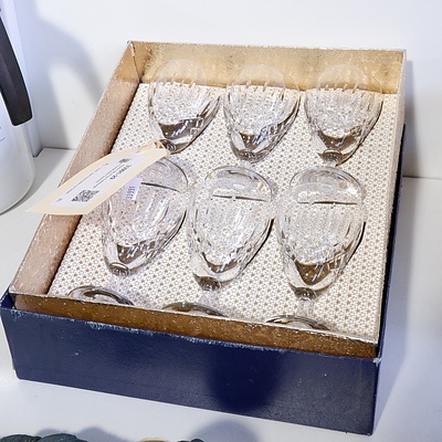 Boxed Set of Six Edinburgh Crystal Wine Glasses
