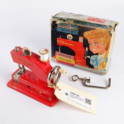 Vintage Vulcan Minor Child's Sewing Machine with Original Box