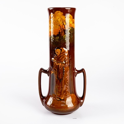 Antique Royal Doulton Twin Handled Kingsware Vase