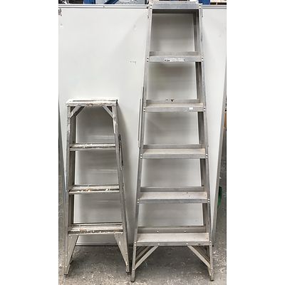 A Frame Ladders -Lot Of Two
