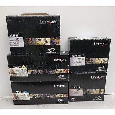 Lexmark Assorted Toner Cartridges - Lot of Five