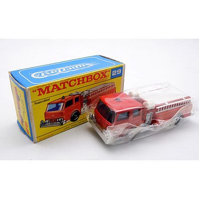 Vintage Matchbox Superfast No 29 'Fire Pumper Truck'