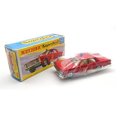 Vintage Matchbox Superfast No 59 'Fire Chief Cab'