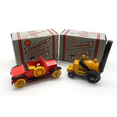 Two Vintage Charbens Miniature Series Models - No 14 1850 Stephensons Rocket and No 17 1912 Rover (2)