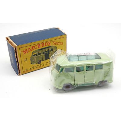 Vintage Lesney Matchbox No 34 - Volkswagon Camping Van