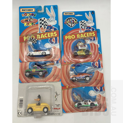 Five Matchbox and One Apollo Diecast Looney Tunes Themed Models