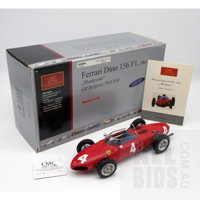 CMC, Ferrari Dino 156 F1, 1961, Sharknose, GP Belgian, Phil Hill, No 5814, 1:18 Scale Model Car
