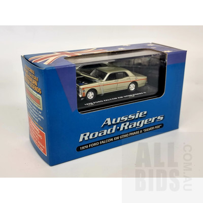 Aussie Road Ragers, 1970 Ford XW GTHO Phase II, Silver Fox, 1:64 Scale Model Car