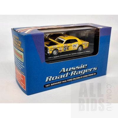 Aussie Road Ragers, 1971 Ford XY GTHO Phase III, #63E Yellow, 1:64 Scale Model Car