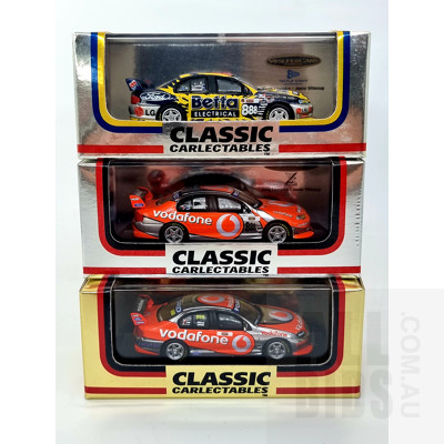 Classic Carlectables, 2006-7-8 Bathurst Winners Ford BA & BF Falcons Craig Lowndes Lot of Three 1:64 Scale Model Cars