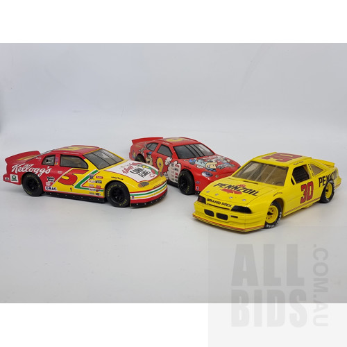 Racing Champions & Revell Assorted Chevrolet and Ford Nascar's, Lot of 3, Approx 1:24 Scale Model Cars