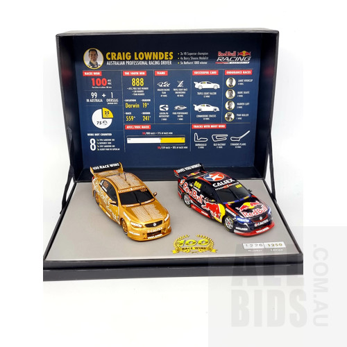 Classic Carlectables Craig Lowndes 100 ATCC/V8 Supercar Race Wins Twin Set 1226/1250 1:43 Scale Model Cars