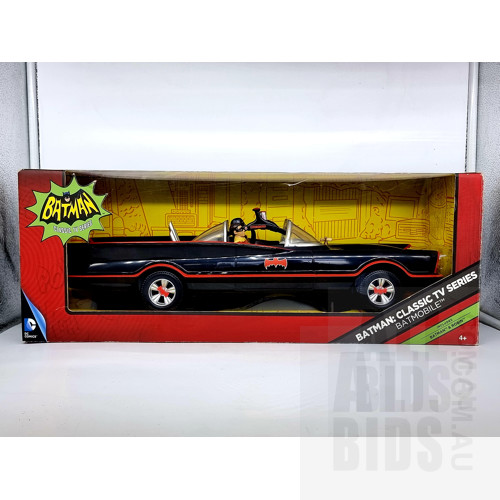Mattel Batman TV Series Batmobile with Batman & Robin Approx 1:12 Scale Model