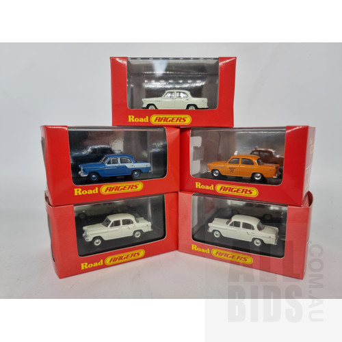 Road Ragers Assorted 1958 Holden FC Sedans 1:87 HO Scale Model Cars - Lot of 5