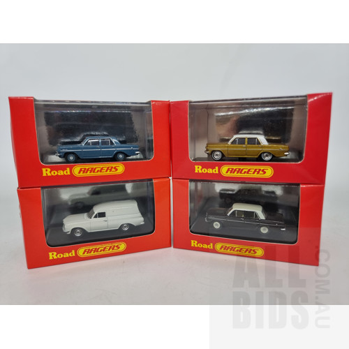 Road Ragers Assorted 1964 Holden EH 1:87 HO Scale Model Cars - Lot of 4