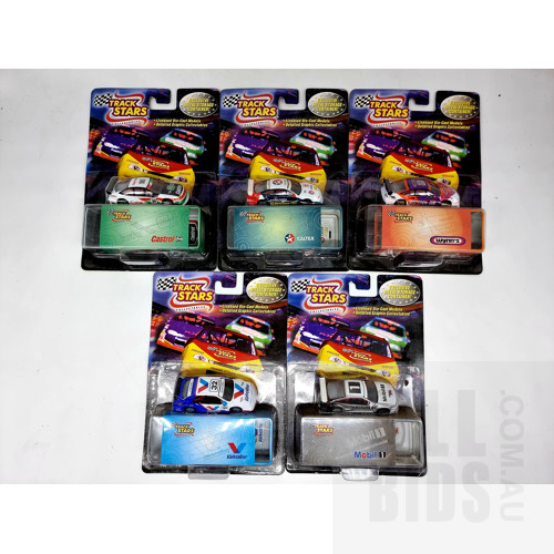 Assorted Track Stars Collectables (Calibra Car) in Original Blister Packs - Set of 5 Approx 1:64 Scale Diecast Models