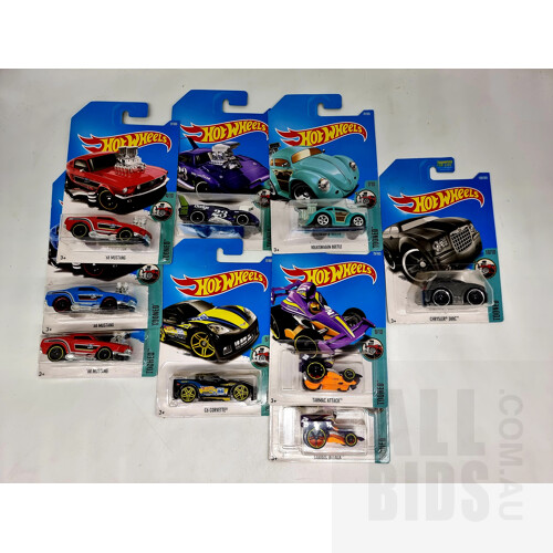 Hot Wheels Assorted TOONED Incomplete Set in Original Blister Packs - Set of 9 Approx 1:64 Scale Diecast Models
