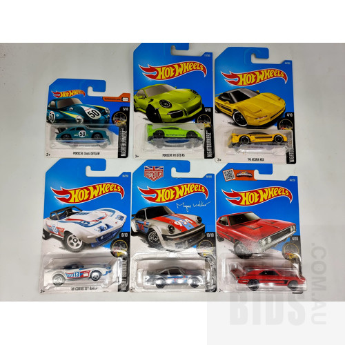 Hot Wheels Assorted Night Burnerz in Original Blister Packs - Set of 6 Approx 1:64 Scale Diecast Models
