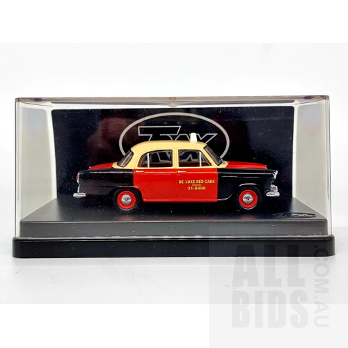 Trax, 1956 Holden FE Business Sedan, Deluxe Red Cab, 1:43 Scale Model