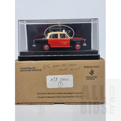 Trax, 1956 Holden FE Business Sedan, Deluxe Red Cab, 1:43 Scale Model