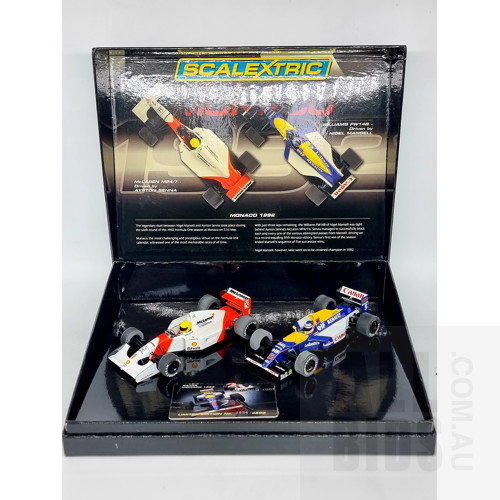 Scalextric, 1992 Monaco Formula One, McLaren- Senna and Williams- Mansell Two Car Set, 2854/4500, 1:32 Scale Model