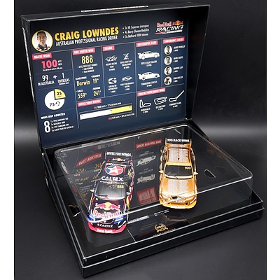 Scalextric, VF Commodore Twin Car Set, Craig Lowndes 100 Race wins, 649/1500, 1:32 Scale Model