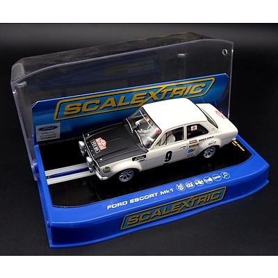 Scalextric, 1970 Ford Escort Mk1, Roger Clark No 9, Rally Monte Carlo, 1:32 Scale Model