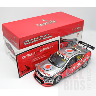 Classic Carlectables, 2010 Team Vodafone Holden VE Commodore, Craig Lowndes, 783/2500, 1:18 Scale Model Car