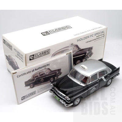 Classic Carlectables, Holden FC Special Silver Top Taxi, 407/1000, 1:18 Scale Model Car