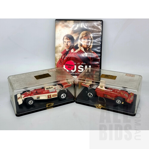 Rush DVD, Ferrari 312T Niki Loauda and Mclaren M23 James Hunt