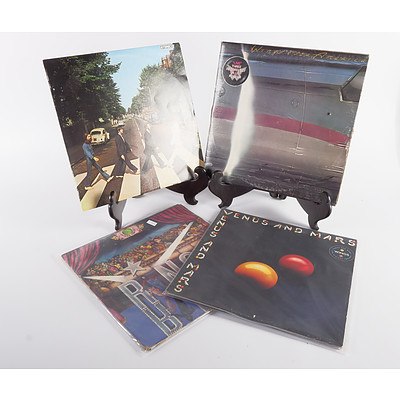 Quantity of Five Vinyl 12 inch LP Records Including The Beatles, Wings, Ringo Starr and More