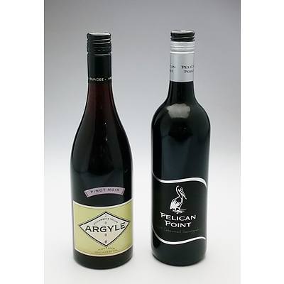 Pelican Point 2015 Cabernet Sauvignon and Argyle 2006 Pinot Noir (2)