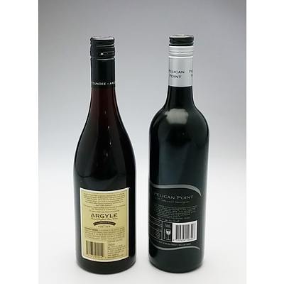 Pelican Point 2015 Cabernet Sauvignon and Argyle 2006 Pinot Noir (2)