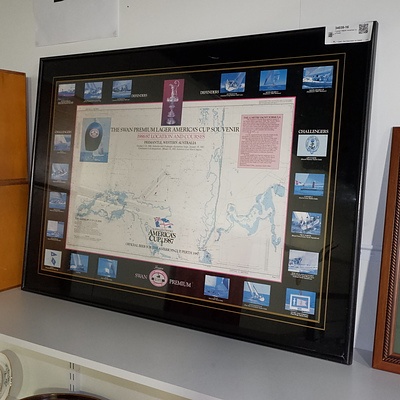Framed 1986/87 Americas Cup Poster