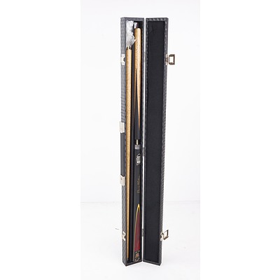 'Ronnie Williams' Weight Adjustable Snooker Cue in Carry Case