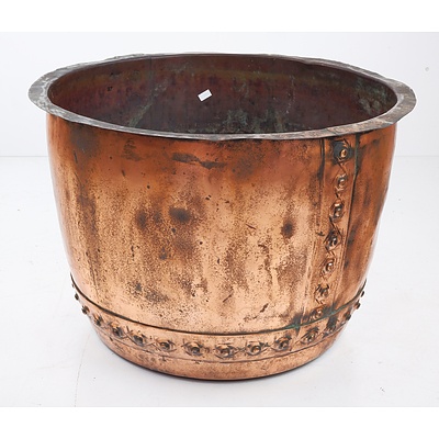 Vintage Riveted Copper Boiler