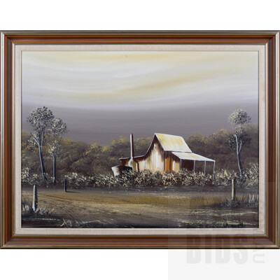 R Valmont, Picton NSW, Oil on Board, 1989, Signed Lower Right