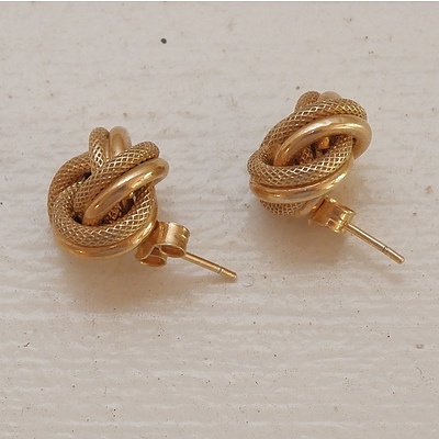 Pair of 9ct Yellow Gold Earrings, 1g