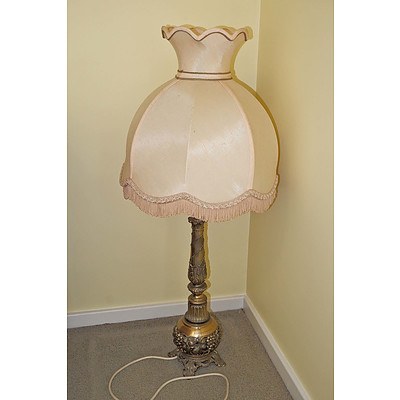 Vintage Cast Brass Lamp
