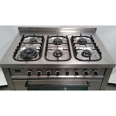 Ilve Natural Gas Six Burner Cooktop With Electric Oven Combination Unit