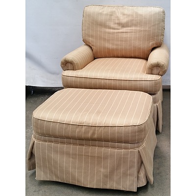 Drexel Heritage Armchair and Ottoman