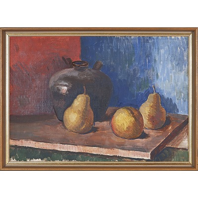 Attributed to Douglas Dundas (1900-1981), Still Life with Fruit, Oil on Canvas on Board