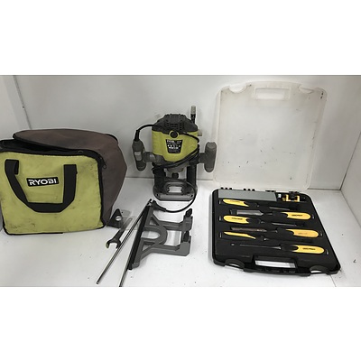Ryobi Plunge Router and Chisel Set
