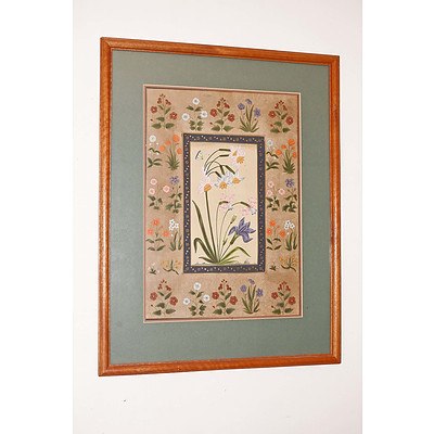 Indo Persian Miniature Watercolour, 20th Century