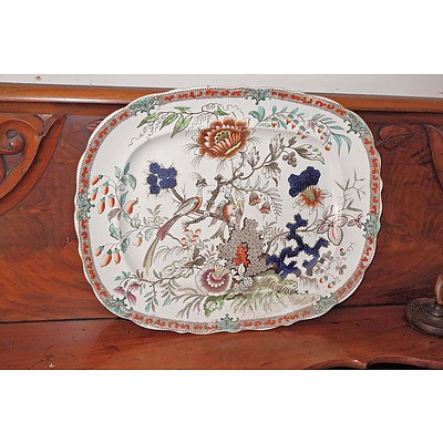 Early Victorian Indian Ironstone Meat Platter