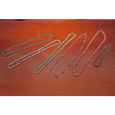 Six Strands of Venetian Glass Beads