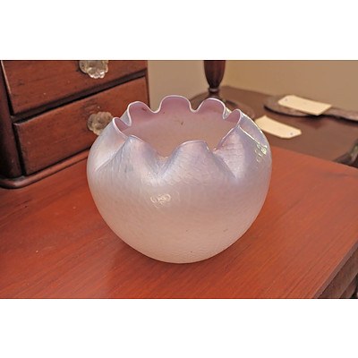 Bohemian Iridescent Glass Vase